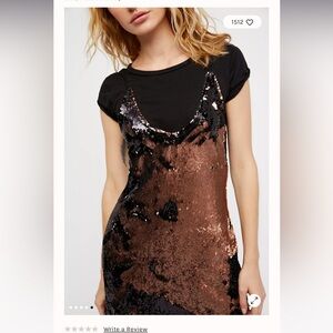 Free People Seeing Double Sequin Dress